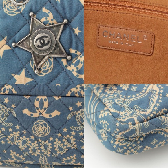 10.700 onsite ! Chanel Paris Dallas Blue Medium flap Bag - Picture 9 of 10